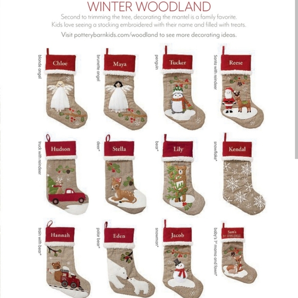 Pottery Barn Woodland Stocking Truck with Reindeer - Jaxton - red & tan - Picture 7 of 13
